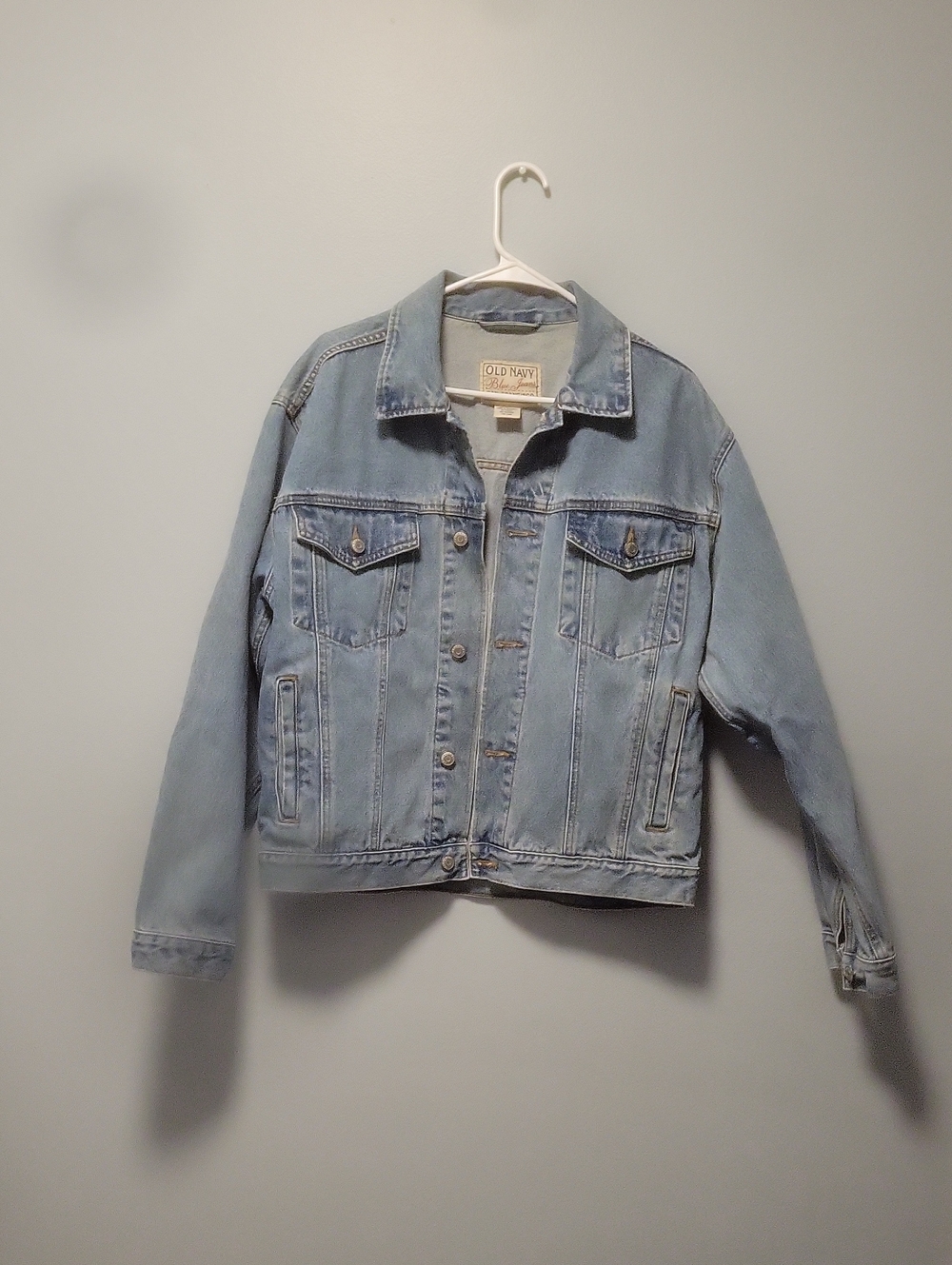 Vintage Old Navy Light Wash Denim Jacket - Pale Blue